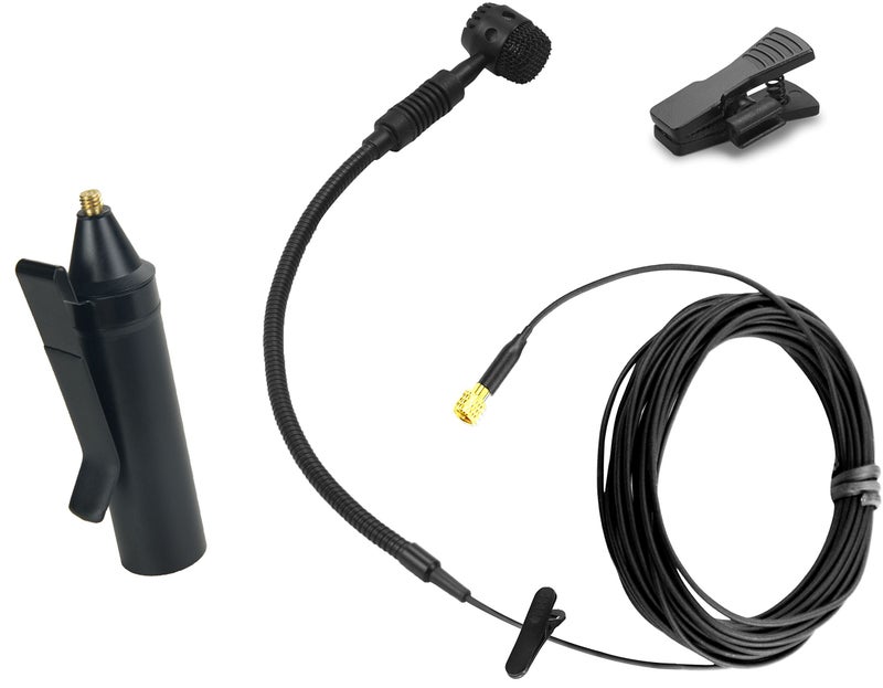 HEIMU Clip On Instrument Condenser Microphone + Universal Clip (for Saxophone) - Image 1